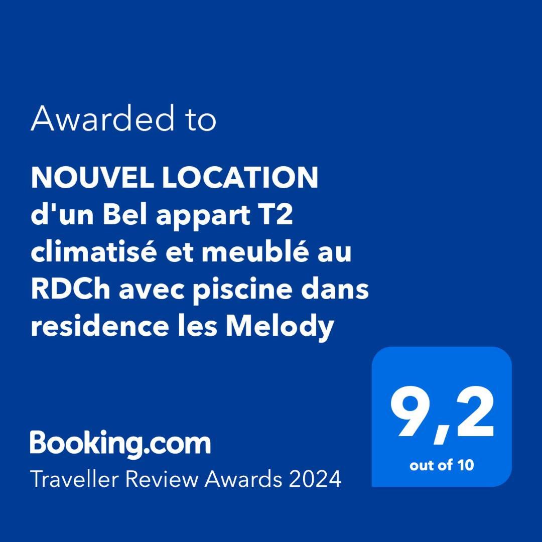 Nouvel Location D'Un Bel Appart T2 Climatise Et Meuble Au Rdch Avec Piscine Dans Residence Les Melody 圣玛丽亚波焦 外观 照片
